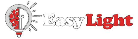 Easy Light Červené a Infračervené Panely, Logo Červeno Biele vedľa seba PNG