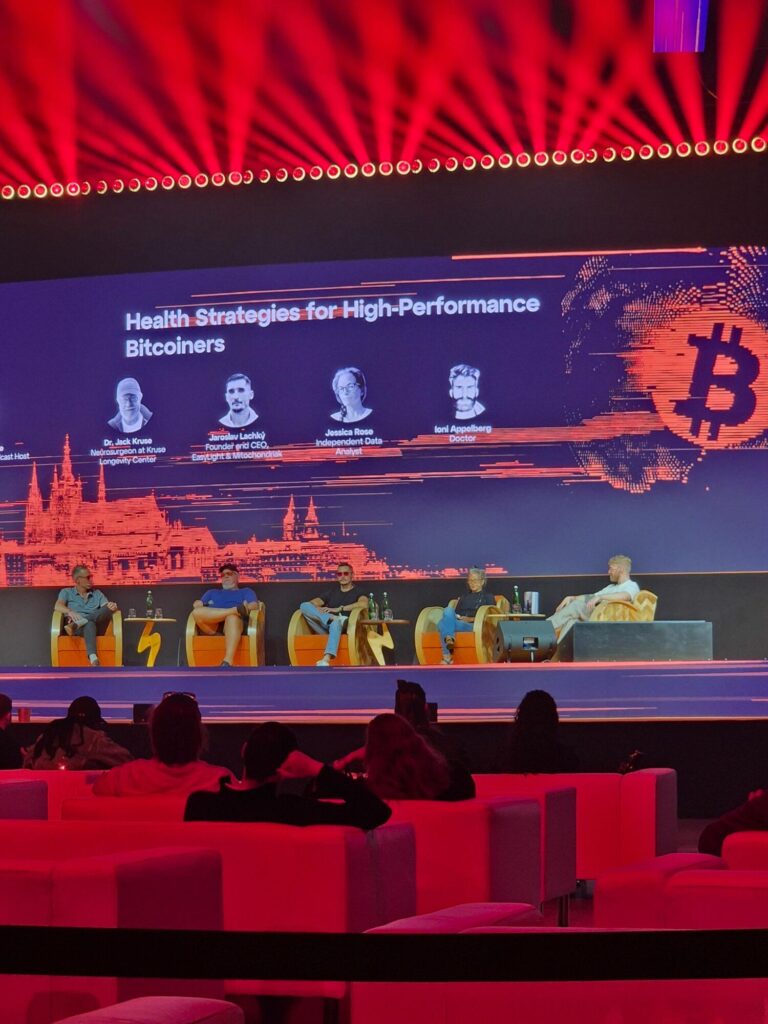 BTC Prague main stage - Jaroslav Lachký, Jack Kruse, Jessica Rose speakers